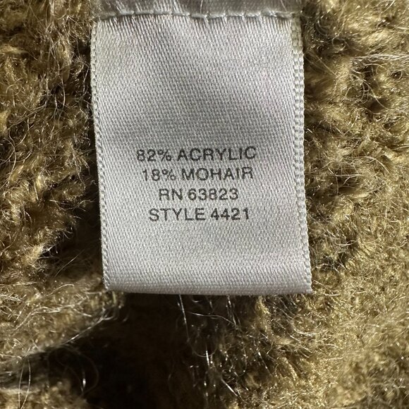 Christopher & Banks Sweater Green Cable Knit Women’s Size XL Soft - Picture 10 of 11